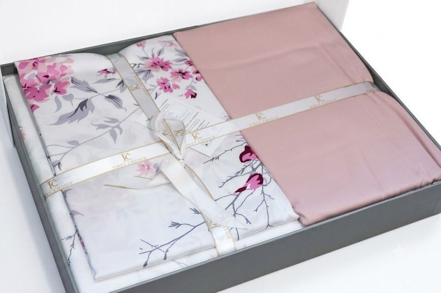 Постільна білизна First Choice Cotton Satin 160 х 220 см Leena Powder 31950 фото