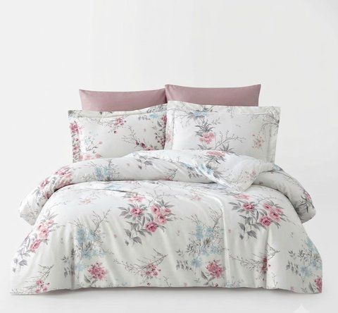 Постільна білизна First Choice Cotton Satin 200 х 220 см Leena Powder 31679 фото